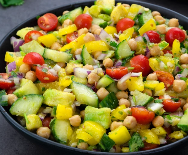 easy chickpea salad easy chickpea salad