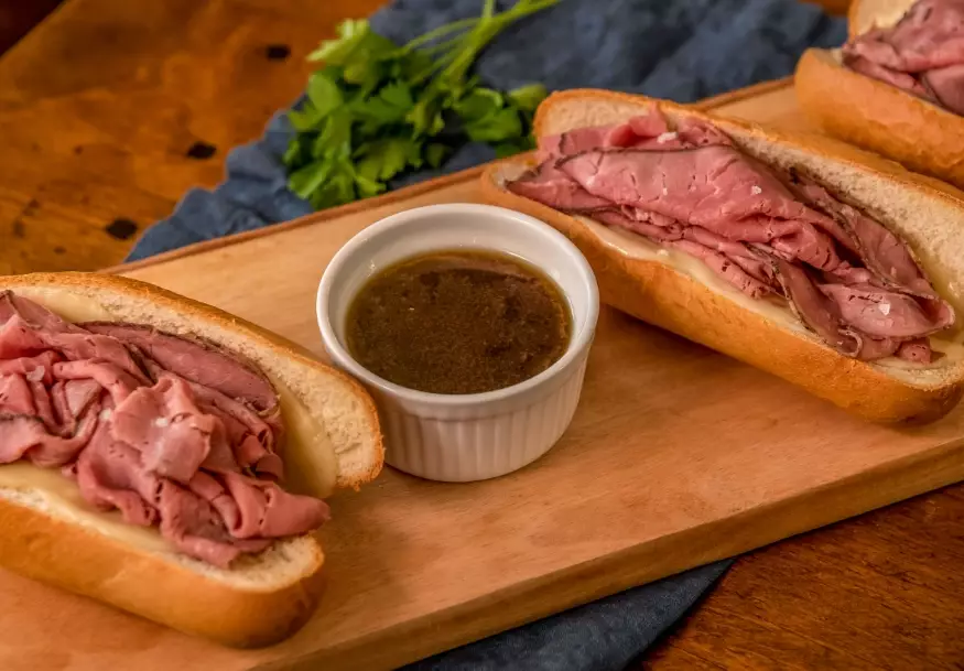 homemade french dip sandwich