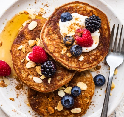 fluffy vegan pancakes