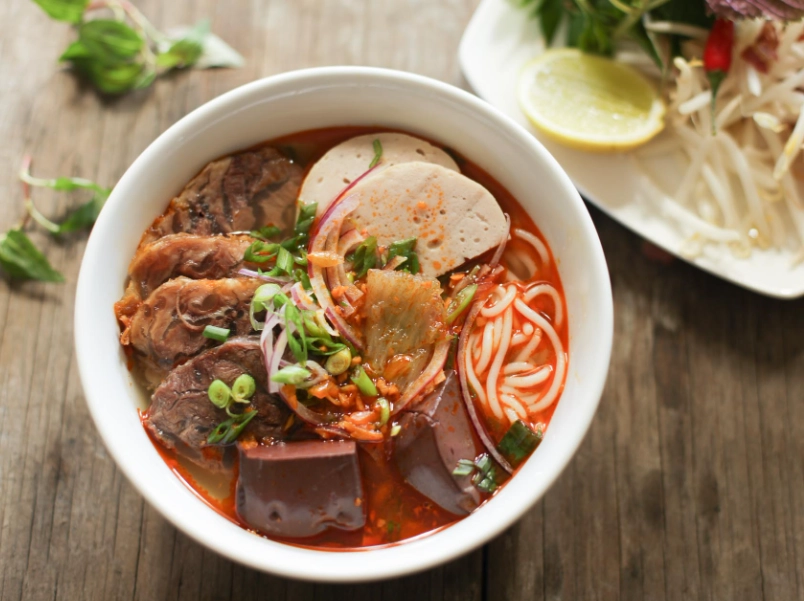Vietnamese spicy beef noodle soup