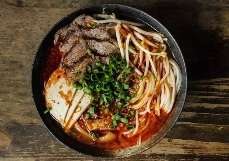 Vietnamese spicy beef noodle soup