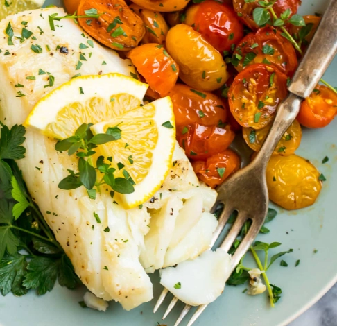 healthy fish dinner