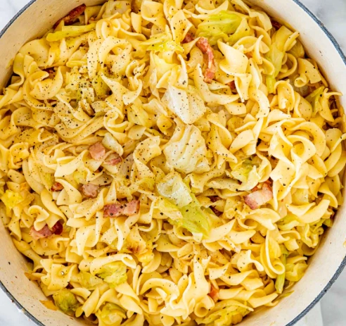 savory cabbage noodle soup