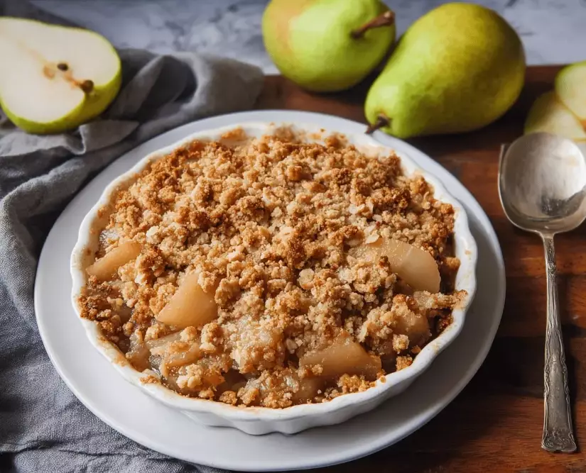 pear crumble recipe